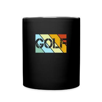 Golf Retro - Tasse einfarbig - Schwarz - Vorne