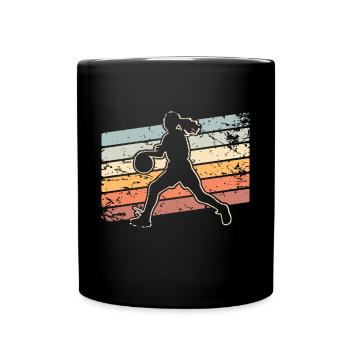 Basketball Basketballerin Frauen Basketball - Tasse einfarbig - Schwarz - Vorne
