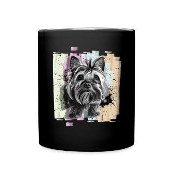 Yorkshire Terrier - Full Colour Mug - black - Front