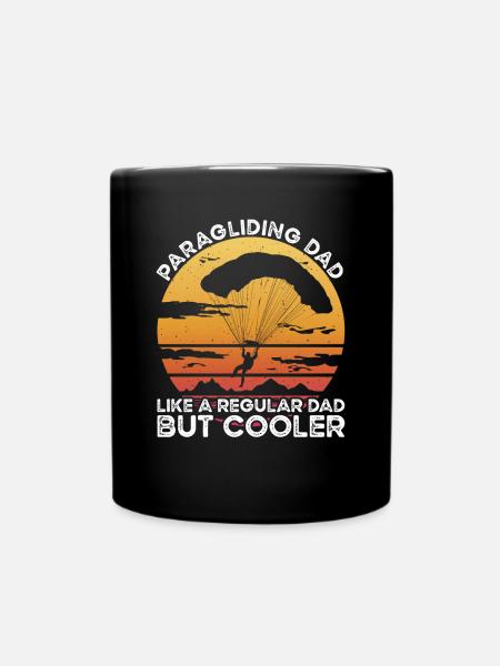 Paragliding Dad - Tasse einfarbig - Schwarz