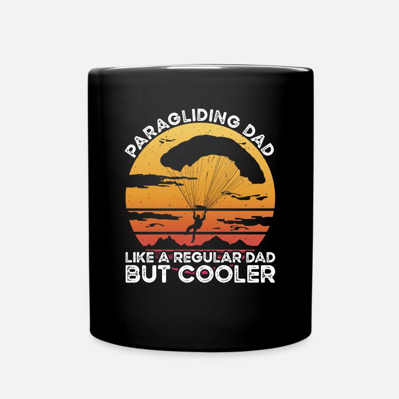Paragliding Dad - Tasse einfarbig - Schwarz