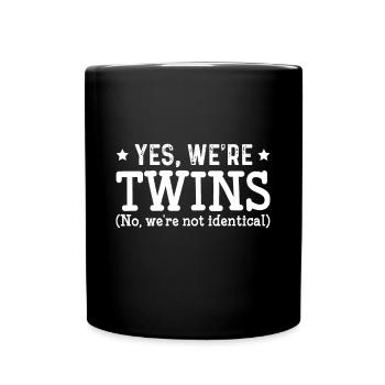 Jumeaux partenaires Frères et sœurs jumeaux - Mug uni - noir - Devant