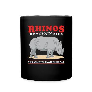 Rhinoceros Rhinoceros Rhinos Gift - Full Colour Mug - black - Front