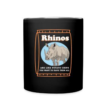 Rhinos Rhinoceros Rhinoceros Gift - Full Colour Mug - black - Front