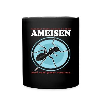 Ameisen Ameisenfarm | Formicarium Ameise Geschenk - Tasse einfarbig - Schwarz - Vorne