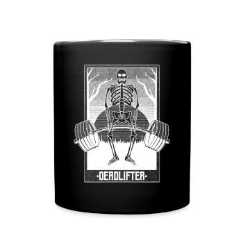 Deadlifter Skeleton Bodybuilding Fitness Workout - Mug uni - noir - Devant