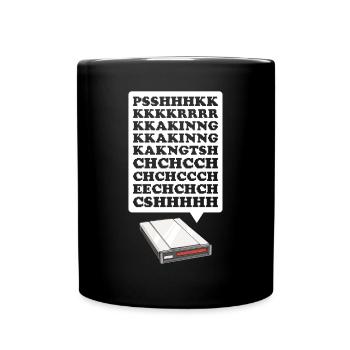 90er Nostalgie Retro 90er Einwahl Internet Vintage - Tasse einfarbig - Schwarz - Vorne