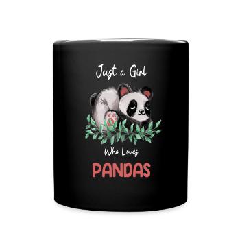 Just A Girl Who Loves Pandas - Full Colour Mug - black - Front