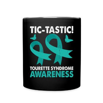 Mois de la sensibilisation au syndrome de Gilles de la Tourette Tic-tastic, - Mug uni - noir - Devant