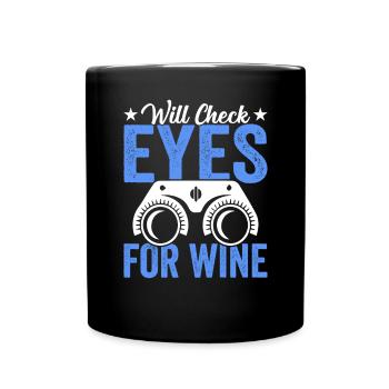 The ophthalmologist will open the eyes - Full Colour Mug - black - Front