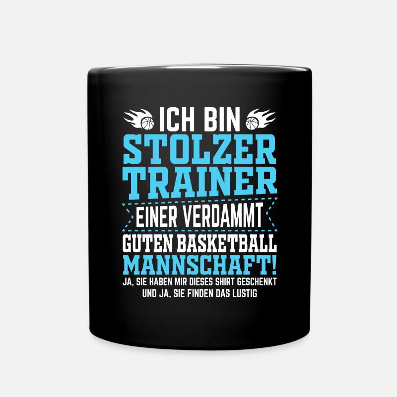 Basketball Trainer Mannschaft Geschenk - Tasse einfarbig - Schwarz
