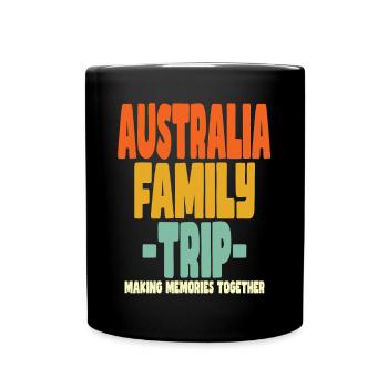 Australia Family Trip Holidays - Full Colour Mug - black - Front