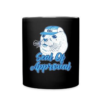 Drôle de sceau d’approbation - Mug uni - noir - Devant