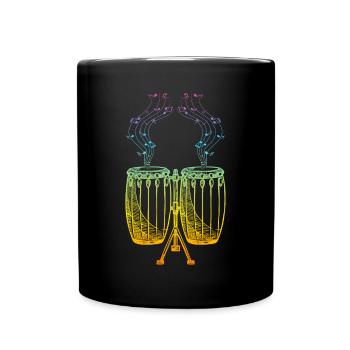 Conga Music Notes Conga Player Conga Drums Conga D - Full Colour Mug - black - Front
