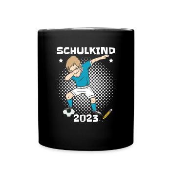Schulkind 2023 - Tasse einfarbig - Schwarz - Vorne