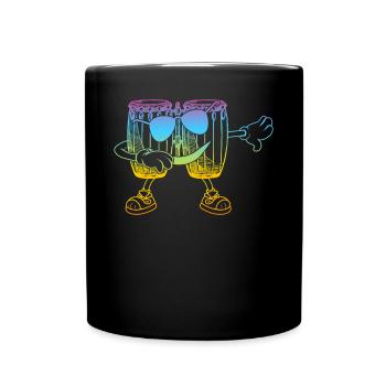 Funny Conga Dab Dance Conga Drums - Full Colour Mug - black - Front