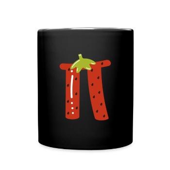 Pi comme fraise - Mug uni - noir - Devant
