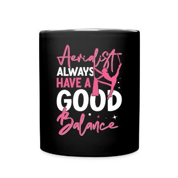 Air silk - Full Colour Mug - black - Front