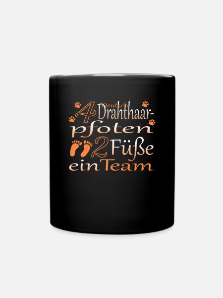 Hunde Deutsch Drahthaar Hundebesitzer - Tasse einfarbig - Schwarz
