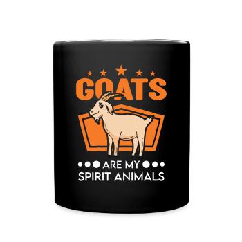 Ziegen Spirit Animal Ziegenwirt Ziege - Tasse einfarbig - Schwarz - Vorne