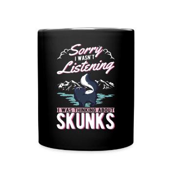 Stinktier Geschenk - Tasse einfarbig - Schwarz - Vorne