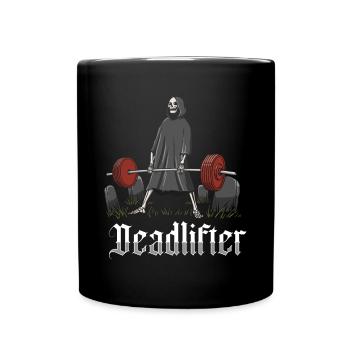Deadlifter Skeleton Bodybuilding Fitness Workout - Mug uni - noir - Devant
