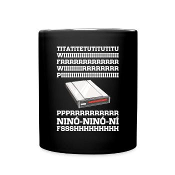 90er Nostalgie Retro 90er Einwahl Internet Vintage - Tasse einfarbig - Schwarz - Vorne