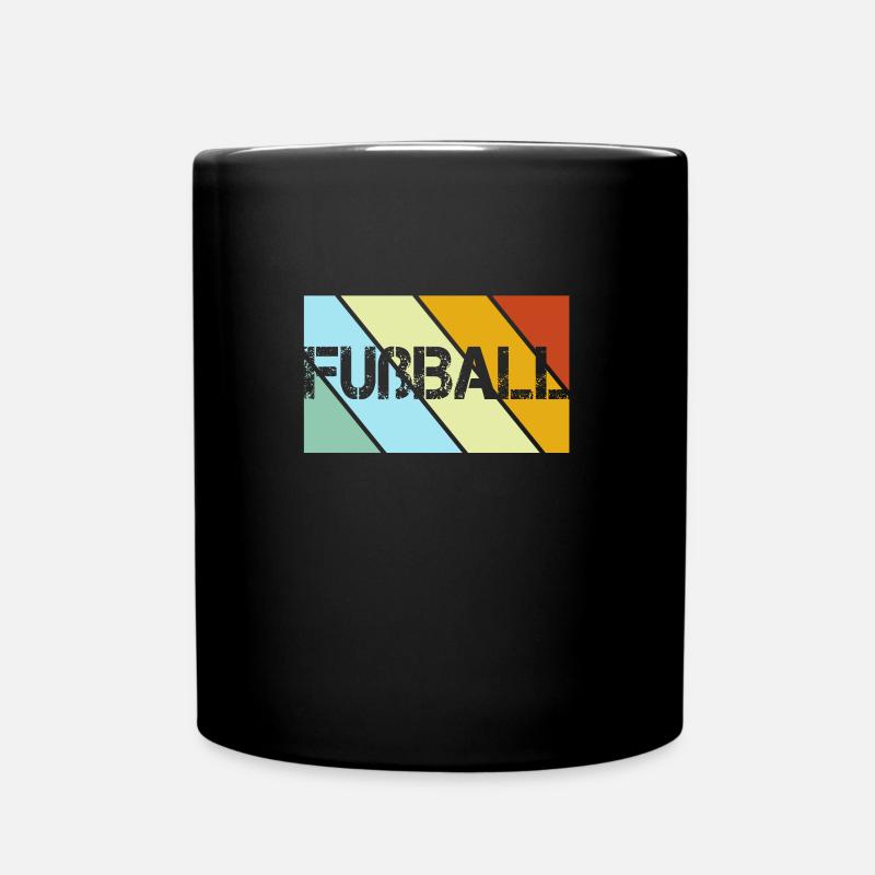 Fußball Retro - Tasse einfarbig - Schwarz