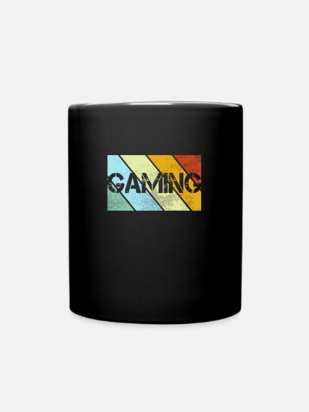 Gaming Retro - Tasse einfarbig - Schwarz