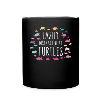 Sea Turtle Tortoise Easily - Tasse einfarbig - Schwarz - Vorne
