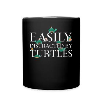 Sea Turtle Tortoise Easily - Tasse einfarbig - Schwarz - Vorne
