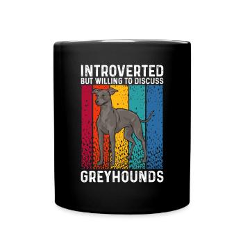 Lévrier italien Greyhound Chiens - Mug uni - noir - Devant