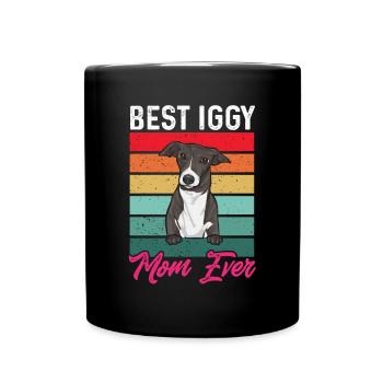 Lévrier italien Greyhound Chiens - Mug uni - noir - Devant