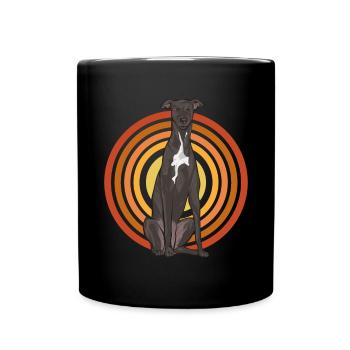 Lévrier italien Greyhound Chiens - Mug uni - noir - Devant