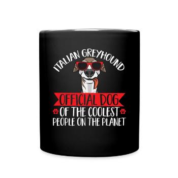Lévrier italien Greyhound Chiens - Mug uni - noir - Devant