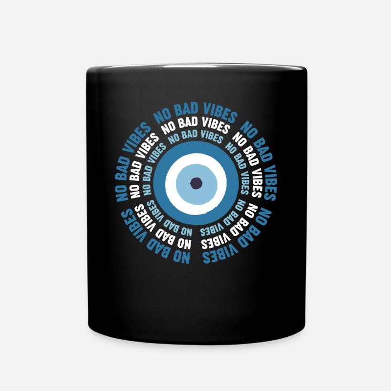 Evil Blue Eye Nazar Turc Grec - Mug uni - noir