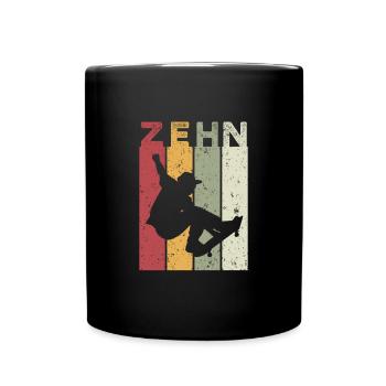 Zehn - Tasse einfarbig - Schwarz - Vorne
