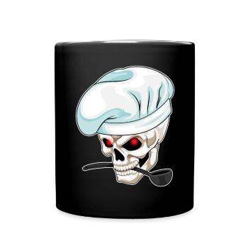 Skull Cooking Cooking Spoon Cooking - Full Colour Mug - black - Front