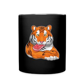 Tiger Fleisch - Tasse einfarbig - Schwarz - Vorne