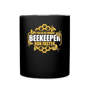 Beekeeper Imker - Tasse einfarbig - Schwarz - Vorne