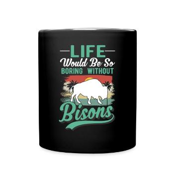 Buffalo Gift Bison Buffallo Water Buffalo - Full Colour Mug - black - Front