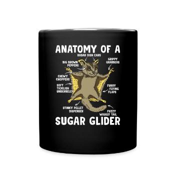 Anatomie Des Sugar Glider-besitzers Sugar Gliders - Tasse einfarbig - Schwarz - Vorne