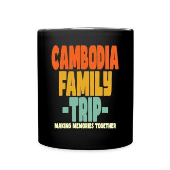 Cambodia Family Trip Holidays - Full Colour Mug - black - Front