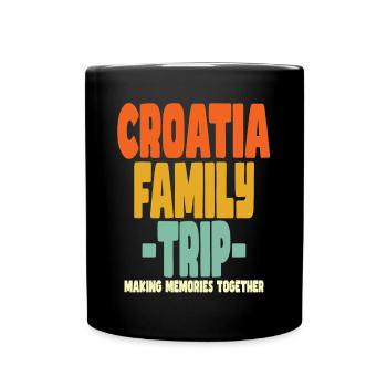 Croatie Vacances en famille - Mug uni - noir - Devant