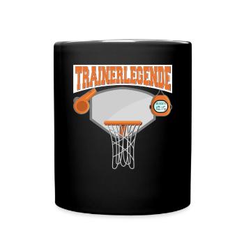 Trainerlegende Basketball Sport - Tasse einfarbig - Schwarz - Vorne