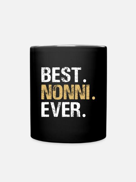 Bestes Nonni-Grafik-Nonni-Geschenk von Enkelin G - Tasse einfarbig - Schwarz