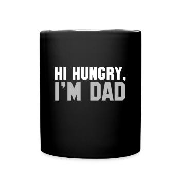 Hallo Hungrig, ich bin Papa T-Shirt für Männer Dad Witz für Papa - Tasse einfarbig - Schwarz - Vorne