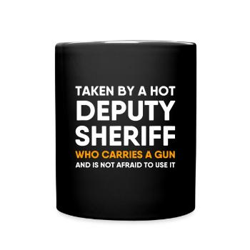Deputy Sheriff Freundin Freund Ehefrau Ehemann F - Tasse einfarbig - Schwarz - Vorne