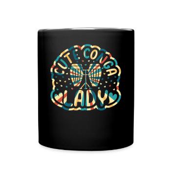 Conga Drum Conga Drummer Conga Player - Cute Conga - Full Colour Mug - black - Front