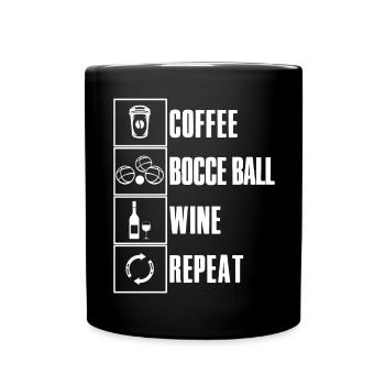 Bocce Spruch Bocce Ball mit Jack Bocci Game Bocce - Tasse einfarbig - Schwarz - Vorne
